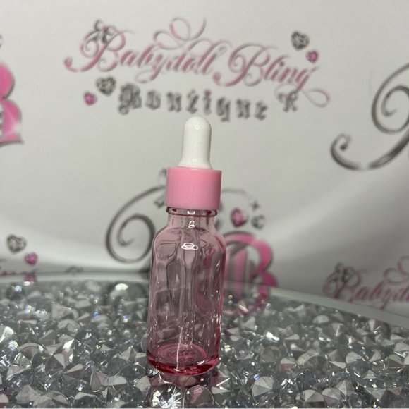 20ml pink dropper glass bottle travel skincare hair care storage makeup liquid - Picture 9 of 9